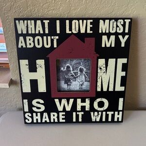 Charming Black and Cream Home Accent Frame